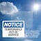 Signmission Temporarily Out Of Service, 18 in W x Rectangle, Plastic OS-2PACK-NS-P-1218-L-18535 - alternate 4